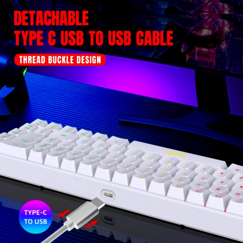 White mechanical gaming keyboard